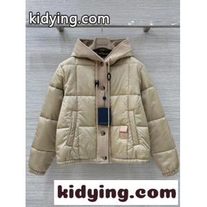 リップストップ キルティング フード ジャケット ルイ・ヴィトン ダウンジャケット コピー ベージュkid26SbCCKj