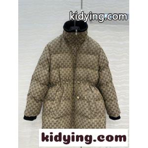 GGジャガード ダウンコート グッチ スーパーコピー ダウンジャケット 偽物 スタンドカラーkid268rue4z