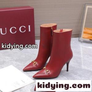gucci コピーブランド ホースビット レザー アンクルブーツ グッチ コピーブランド ブーツ コピー ポインテッドトゥ レッドkid26rye0LD