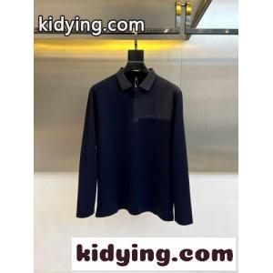カジュアル ナイロン切り替え 長袖ポロシャツ バーバリー コピー Tシャツ 偽物 ネイビーkid26aaueSn