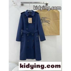ダブルブレスト カシミヤ ロングコート ベルト付き バーバリー コピー ジャケット コピー ブルーkid26CySbym