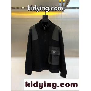 カジュアル 上品 ハーフジップ ニット プルオーバー プラダ コピーブランド セーター 偽物kid26P1DKTz