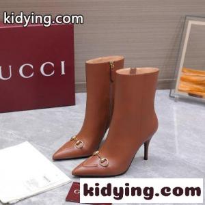 gucci コピー ホースビット レザー アンクルブーツ グ...
