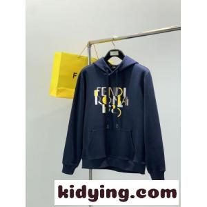 カジュアル 定番 ロゴ フーディー フェンディ コピー パーカー 偽物 ネイビーkid26nq8zei