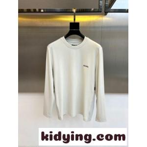シンプル 洗練された コットン 長袖Tシャツ エルメネジルド・ゼニア Tシャツ 偽物kid26GfmCWf