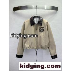 ロエベ コピー ジャケット コピー 洗練された カジュアル クロップドジャケット ベージュkid26S19j8v