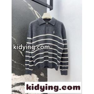 ボーダー柄 ハーフジップ ポロニット ラルフローレン セーター 偽物 グレーkid26vWrCqy