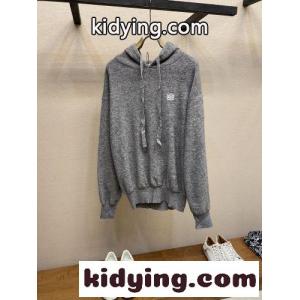 上品 洗練された アナグラム刺繍 フーディー ロエベ ブランド コピー パーカー 偽物 グレーkid26bGjuum