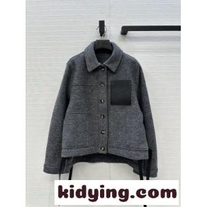 ロエベ コピー ジャケット コピー クラシック 人気 ウール ワークウェアジャケット グレーkid26Dqm01n