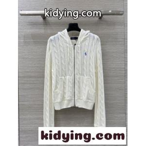 ケーブル編み フーデッドカーディガン ラルフローレン ニット 偽物 ホワイトkid26TrmKLb