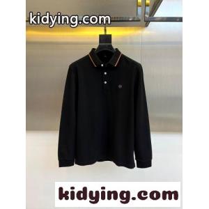 洗練された クラシック エルメネジルド・ゼニア Tシャツ コピー 長袖 ポロシャツ ブラックkid26vC8v8v