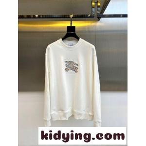 定番 クルーネック スウェットシャツ バーバリー ブランド コピー Tシャツ 偽物 コットン ホワイトkid26y0rODi