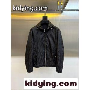 洗練された リバーシブル フーデッドジャケット フェンディ コピー ジャケット コピー ブラックkid268L5THn