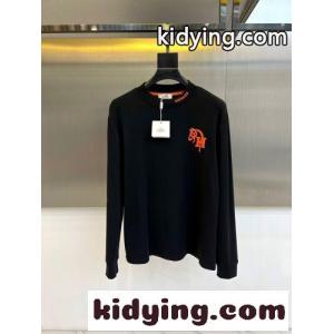 シンプル 洗練された ロゴ 長袖Tシャツ エルメス コピー Tシャツ 偽物 合わせやすい ブラックkid26OnKPPr