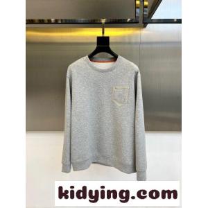 定番 カジュアル スウェットシャツ エルメス コピーブランド Tシャツ コピー クルーネック グレーkid264TPr4z