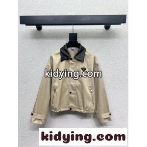 洗練された おしゃれ レザー襟 ブルゾン プラダ コピー ジャケット アウターkid26q4nO1z