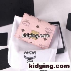 コンパクト 二つ折り財布 おしゃれ エムシーエム ブランド コピー 財布 コピー ウォレット ピンクkid265DmSHv