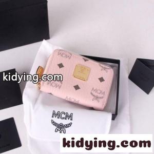 スタイリッシュ エムシーエム コピー 財布 スーパーコピー 小銭入れ コインケース ピンクkid26H5fS5D