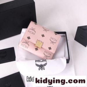 人気 定番 コンパクト 三つ折り財布 エムシーエム コピー 財布 コピー ウォレット ピンクkid26zqWPDC
