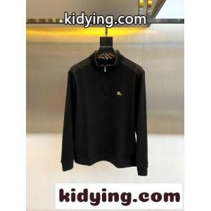 上品 カジュアル ハーフジップ 長袖Tシャツ バーバリー コピーブランド Tシャツ 偽物 ブラックkid26qiWnOb