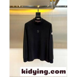 シンプル 上品 合わせやすい 長袖Tシャツ モンクレール コピー Tシャツ 偽物 ブラックkid265nKjeq