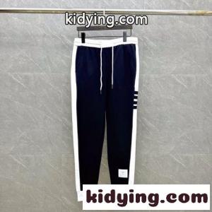カジュアル 配色 スウェットパンツ トムブラウン コピーブランド パンツ 偽物 コットン ネイビーkid26nyi85D