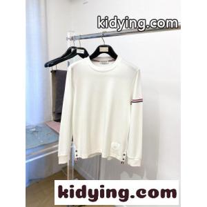 定番 お洒落 長袖Tシャツ トムブラウン コピー Tシャツ 偽物 クルーネック ホワイトkid26LPv0Xb