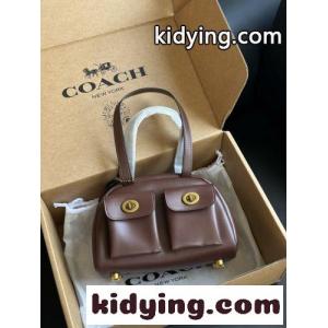 大人気 ツイン ターンロック バッグ コーチ コピー スーパーコピー ハンドバッグ コーヒーkid265rW1bu
