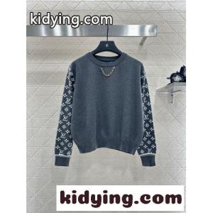 モノグラムミックス ウールニット ルイ・ヴィトン セーター コピー グレーkid26mimSrm