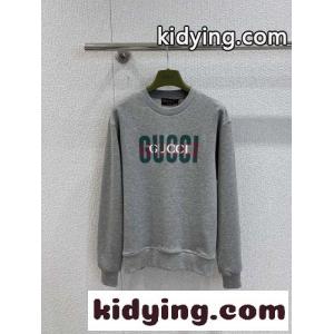 シンプル カジュアル ロゴ スウェットシャツ グッチ コピーブランド Tシャツ 偽物 コットン グレーkid26PT99zm