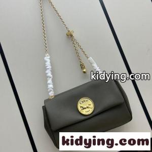 人気 グレインレザー Chloé Heritage ショルダーバッグ クロエ バッグ スーパーコピー グリーンkid26riWn4z