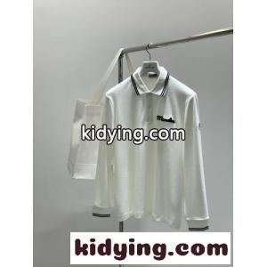 洗練された シンプル 長袖 ポロシャツ モンクレール スーパーコピー Tシャツ 偽物 ホワイトkid26P1zq0r