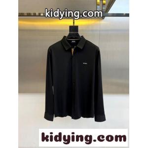 カジュアル 上品 長袖シャツ ヒューゴ・ボス シャツ コピー コットン ブラックkid26yOfCiC