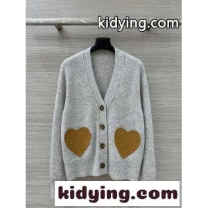 カシミヤ＆ウール Vネックカーディガン ボッテガ・ヴェネタ ニット コピー グレーkid26iGreSD