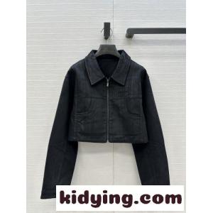 カジュアル クロップド デニムジャケット ミュウミュウ スーパーコピー ジャケット コピー ブルゾンkid26GHLfuC