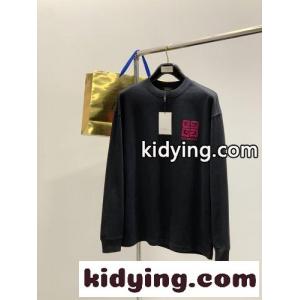 カジュアル 定番 ロゴ 長袖tシャツ ジバンシィ コピーブランド Tシャツ コピー クルーネック ブラックkid26rC4LLv
