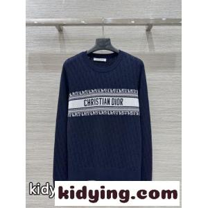 カジュアル ロゴ クルーネック ニット クリスチャン・ディオール スーパーコピー セーター コピー ネイビーkid265Xnqmy