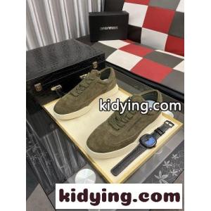 人気 カジュアル スエードスニーカー アルマーニ スーパーコピー スニーカー 偽物 グリーンkid26eiiymi