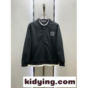 お洒落 重ね着風 スウェットシャツ ジバンシィ コピー Tシャツ コピー ブラックkid26GH9jiC