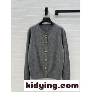 シンプル カシミヤ カーディガン ボッテガ・ヴェネタ ニット コピー グレーkid26KPDu4z