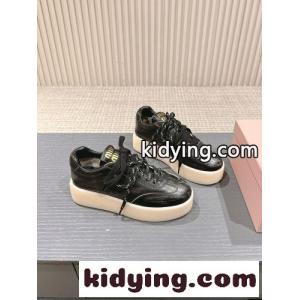 ミュウミュウ コピー スニーカー スーパーコピー 人気 上品 厚底スニーカー レディース ブラックkid26STzu4z
