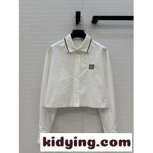 モダン カジュアル クロップドシャツ ミュウミュウ コピーブランド シャツ コピー トップスkid26i4fiSb