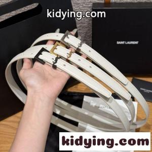 シンプル 上品 レザー 20mm ナローベルト イヴ・サンローラン コピー ベルト コピー ホワイトkid261b8nOn