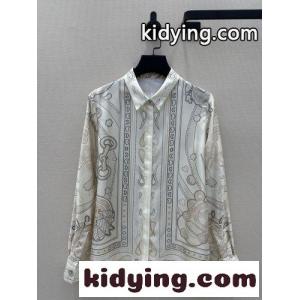 上品 プリント シルクシャツ エルメス ブランド コピー シャツ コピー レディース トップスkid269vCCea