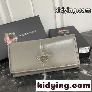 洗練された 上品 長財布 プラダ スーパーコピー 財布 コピー ユニセックス グレーkid26P1jCai