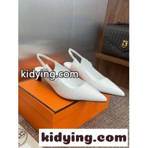 上品 エレガント スリングバックパンプス エルメス コピーブランド パンプス コピー ホワイトkid26f4Pjqi