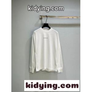 洗練された シンプル バレンシアガ スーパーコピー Tシャツ コピー 長袖Tシャツ コットン ホワイトkid26ry4rym