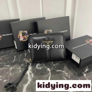 シンプル 上品 コンパクト コインケース プラダ コピー 財布 コピー ユニセックス ブラックkid269bKPfy