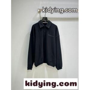 カジュアル コットン 長袖 ポロシャツ アレキサンダーワング Tシャツ コピー ブラックkid26q0PvWf