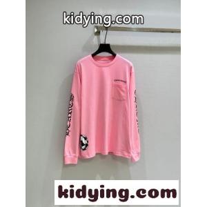 カジュアル コットン プリント 長袖Tシャツ クロムハーツ ブランド コピー Tシャツ 偽物kid26O5TLba